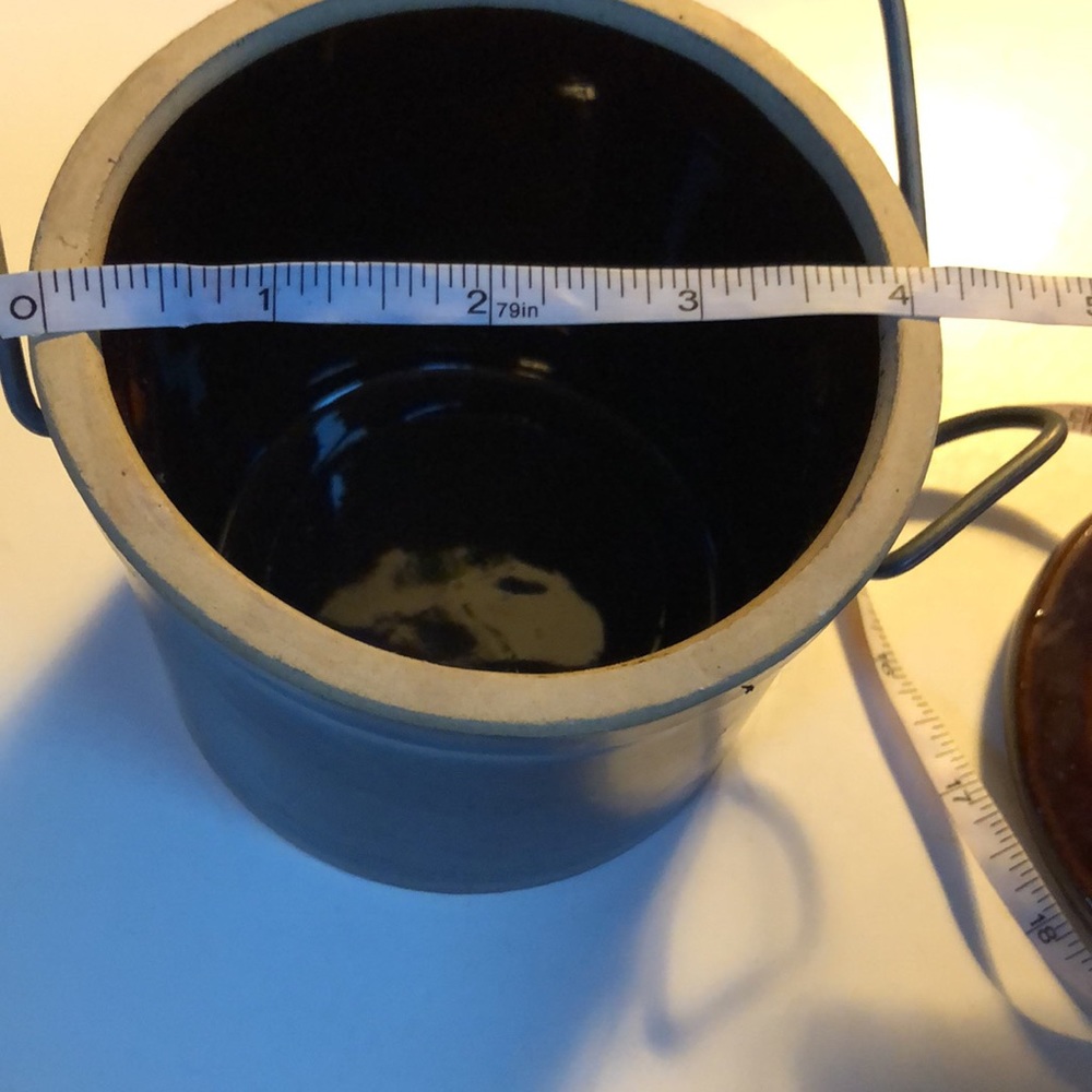 Vintage brown stone cheese crock - Picture 8 of 8